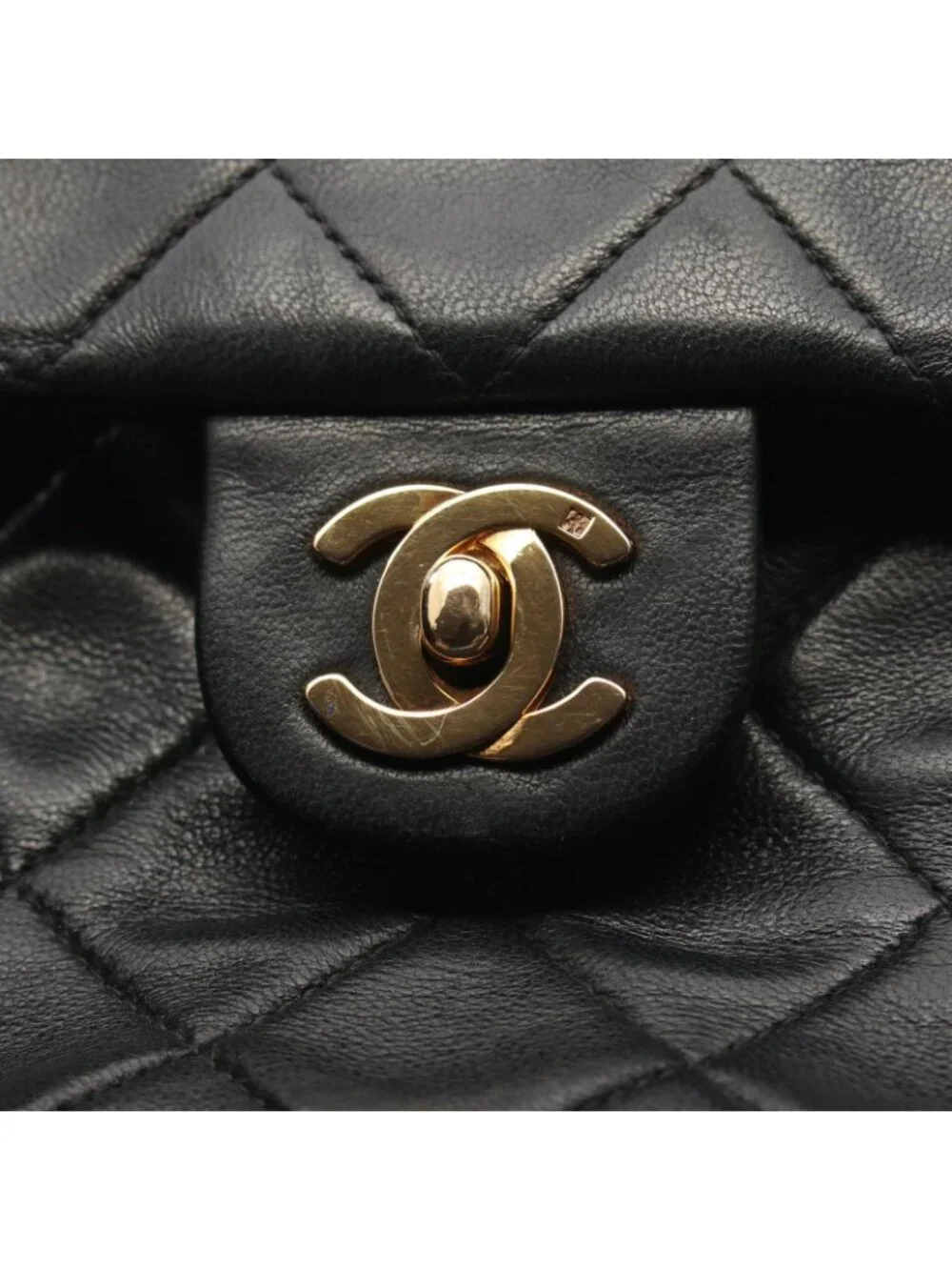Chanel Shoulder Bag Mini Quilted 20 Black Lambskin Mini Chain